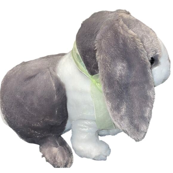 Wild Republic 13" Bunny Rabbit Plush Lop Ear Stuffed Animal Gray Nursery Gift - Picture 5 of 13
